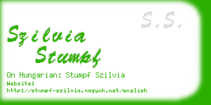 szilvia stumpf business card